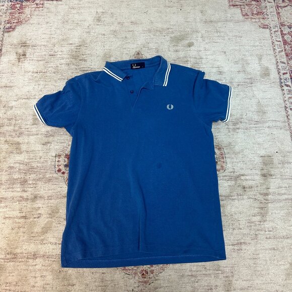 Fred Perry Men's Blue Polo Shirt Size Large In Good Shape! - Picture 1 of 6